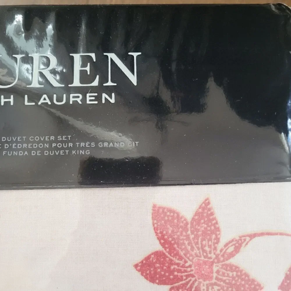 Lauren Ralph Lauren Isla Floral Luxury King 3 pc. Duvet Cover Set $385 New